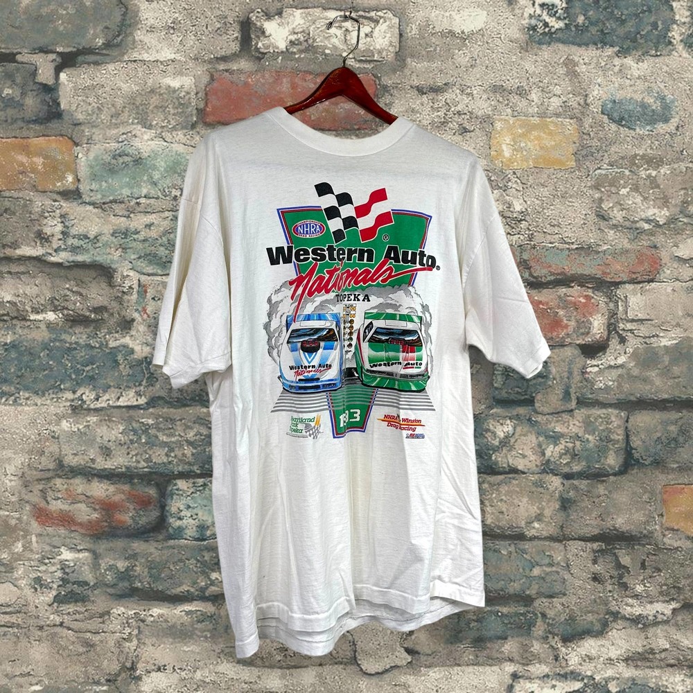 Vintage Winston Drag Racing Shirt Made in USA Western Auto Nationals Nascar 90s - Picture 3 of 9